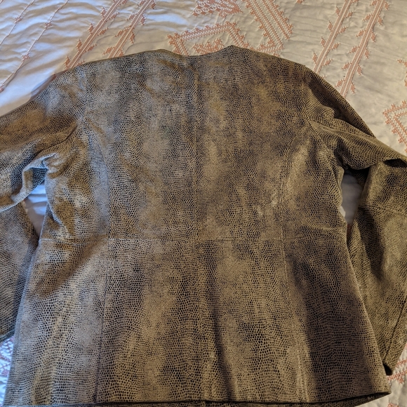 Snake print Leather Jacket - Picture 4 of 4